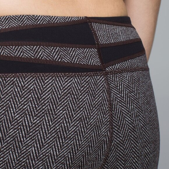 Lululemon Wunder Under Pant Giant Herringbone Black Heathered Black / Wi14 Quilt - Picture 3 of 9